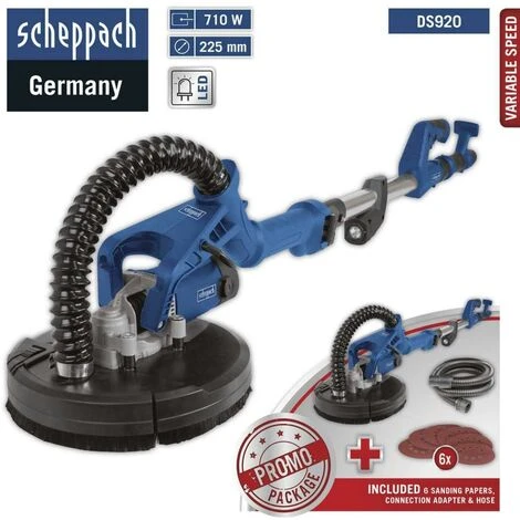 230V PORTABLE DRY WALL SANDER WITH 1.7M EXTENDABLE ARM SCHEPPACH DS920 2 230V PORTABLE DRY WALL SANDER WITH 1.7M EXTENDABLE ARM SCHEPPACH DS920 - Image 2