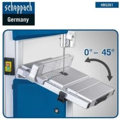 230V BAND SAW 250mm 500W SCHEPPACH HBS261 -Scheppach 24078361 5