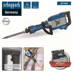 230V DEMOLITION HAMMER BREAKER 1900 WATT SCHEPPACH AB1900
