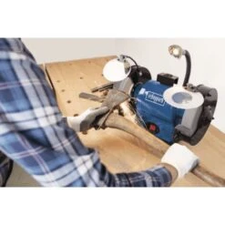 Scheppach BG150 150mm Bench Grinder Inc. Worklamp 230 V -Scheppach 53515638 2